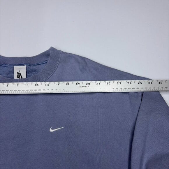 Nike Men's Sweatshirt Solo Swoosh Fleece Crewneck Blue - Size XL - Picture 7 of 9